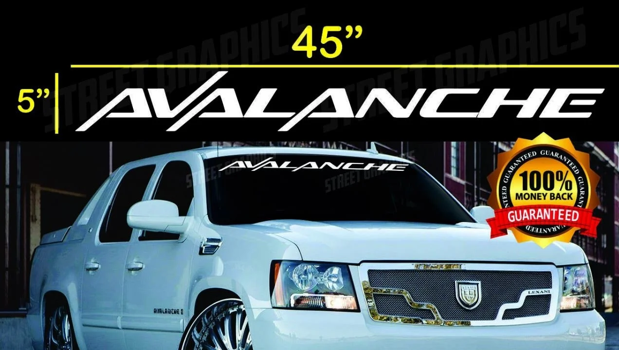 For Avalanche Front Windshield Banner Decal Sticker 5&quot; x 45&quot; - $91.62