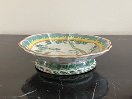 Antique Chinese Famille Verte Porcelain Footed Dish with Horse &amp; Tree Decoration - £1,945.45 GBP