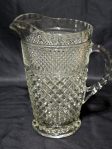 Vintage ANCHOR HOCKING 64oz Glass WEXFORD Pitcher - Diamond Pattern - MINT - $20.13