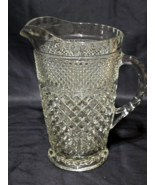 Vintage ANCHOR HOCKING 64oz Glass WEXFORD Pitcher - Diamond Pattern - MINT - $20.13