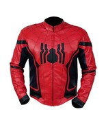 Amazing Men Motorcycle Racing Spider Genuine Leather Jacket with Padded ... - £159.45 GBP