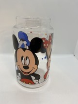 Disney Anchor Hocking Glass JarNO LID Goodies Candy Cookie Mickey Minnie... - £6.97 GBP