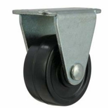 1-1/2 inch General Use Rubber Wheel Rigid Caster with 40 Lb. Load Rating - £7.01 GBP