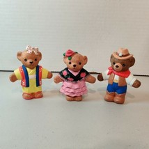 Set Of 3 - 3.5in World Bears - Spain P5117 Japan P5113 USA P5112 Teddies... - €8,56 EUR