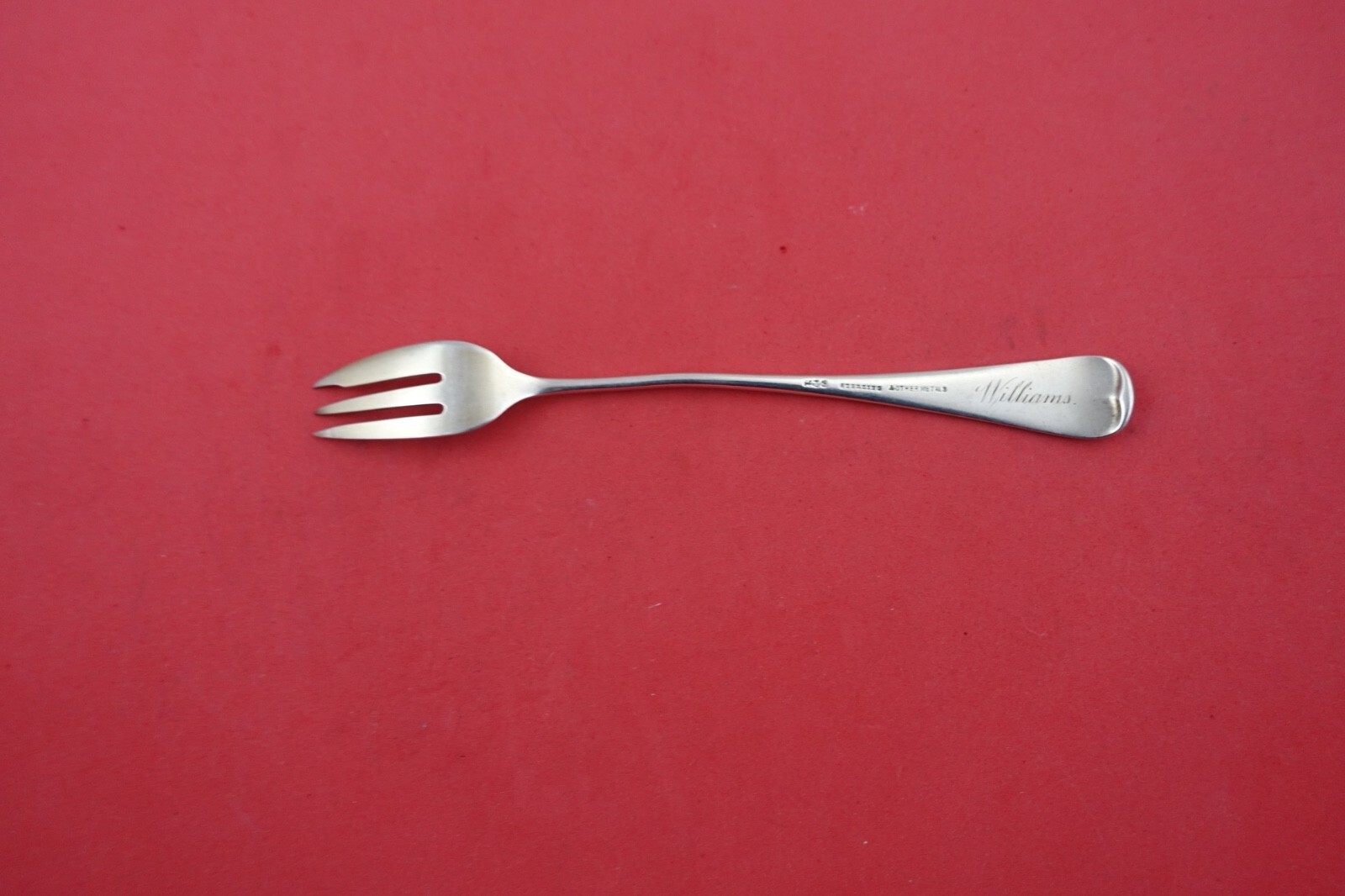 Applied Metals by Gorham Sterling Cocktail Fork #3 Lt GW w/Moth on branch 6 1/8" Item image 2
