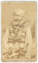 Antique CDV Circa 1870&#39;S Adorable Child Sitting Thwaites &amp; Potter  Portland, OR - £7.41 GBP