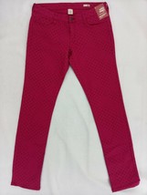 Arizona Super Skinny Women&#39;s Denim Jeans Slender Fit Pink w/ Dots Stretch Size 9 - £11.41 GBP