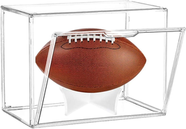 Football Display Case,  Acrylic Football Storage Box Full Size Assemblab... - £18.45 GBP