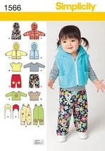 Simplicity Sewing Pattern 1566 Jacket Vest Pants Top Hat Toddler Size XX... - $8.98