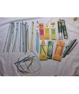 lot of 30 Plus Knitting Needles Wood Aluminum Bamboo Circular Double Mix - £23.45 GBP