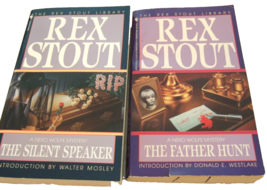 Lot of 2 The Rex Stout Library  Nero Wolfe Mystery Father Hunt &amp; Silent Speaker - £11.12 GBP