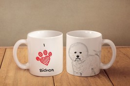Bichon Frise- mug with a dog and description:&quot;I love ...&quot; High quality ceramic m - £12.01 GBP