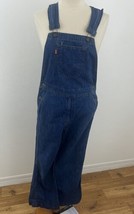 Vintage Levis Denim Overalls Orange Tab Women&#39;s 28 Wide Leg - £86.59 GBP