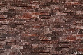 Dundee Deco AZ-B2605 Distressed Stone Brown, Red Slate Peel and Stick Self Adhes - £22.31 GBP