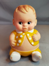 Plumpee Plum Pee Rubber Squeak Baby Doll Hong Kong 5.5 in Vintage Yellow - £14.09 GBP