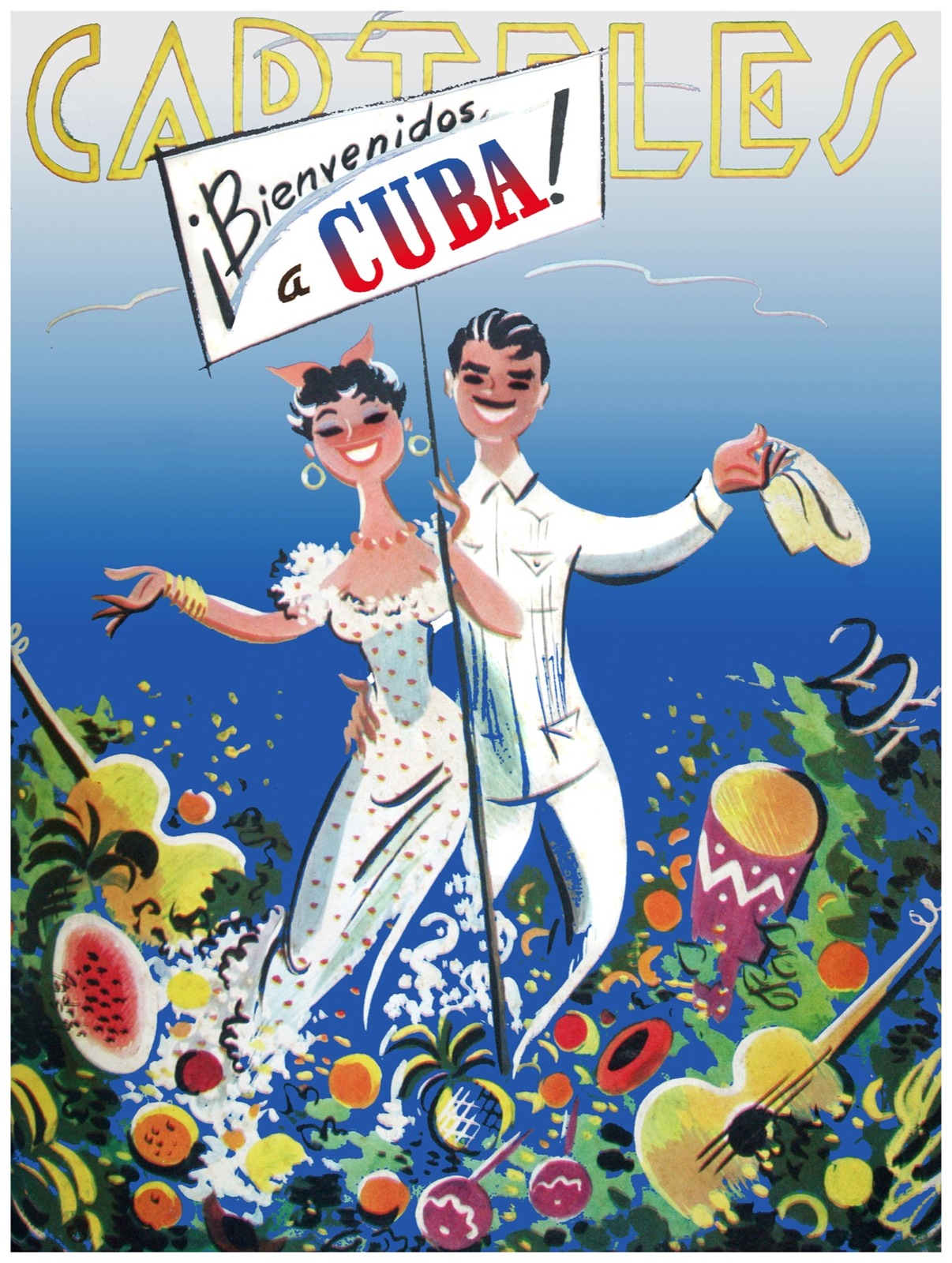 20x24" Decoration Poster.Home Interior design.Welcome to Cuba.Travel decor.10560