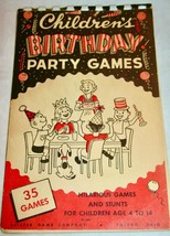 Vintage Children&#39;s Birthday Party Games Book Ages 4-14 Leister Game Co Usa 1957 - £11.94 GBP