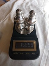Vintage Denmark Sterling Silver Salt &amp; Pepper Shakers 2.25&quot; Set - $29.99