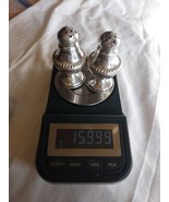 Vintage Denmark Sterling Silver Salt &amp; Pepper Shakers 2.25&quot; Set - £23.59 GBP