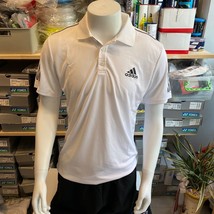 adidas Club 3STR Polo Men&#39;s Tennis T-shirts Sports Top White [US:L] NWT DU0849 - £46.65 GBP