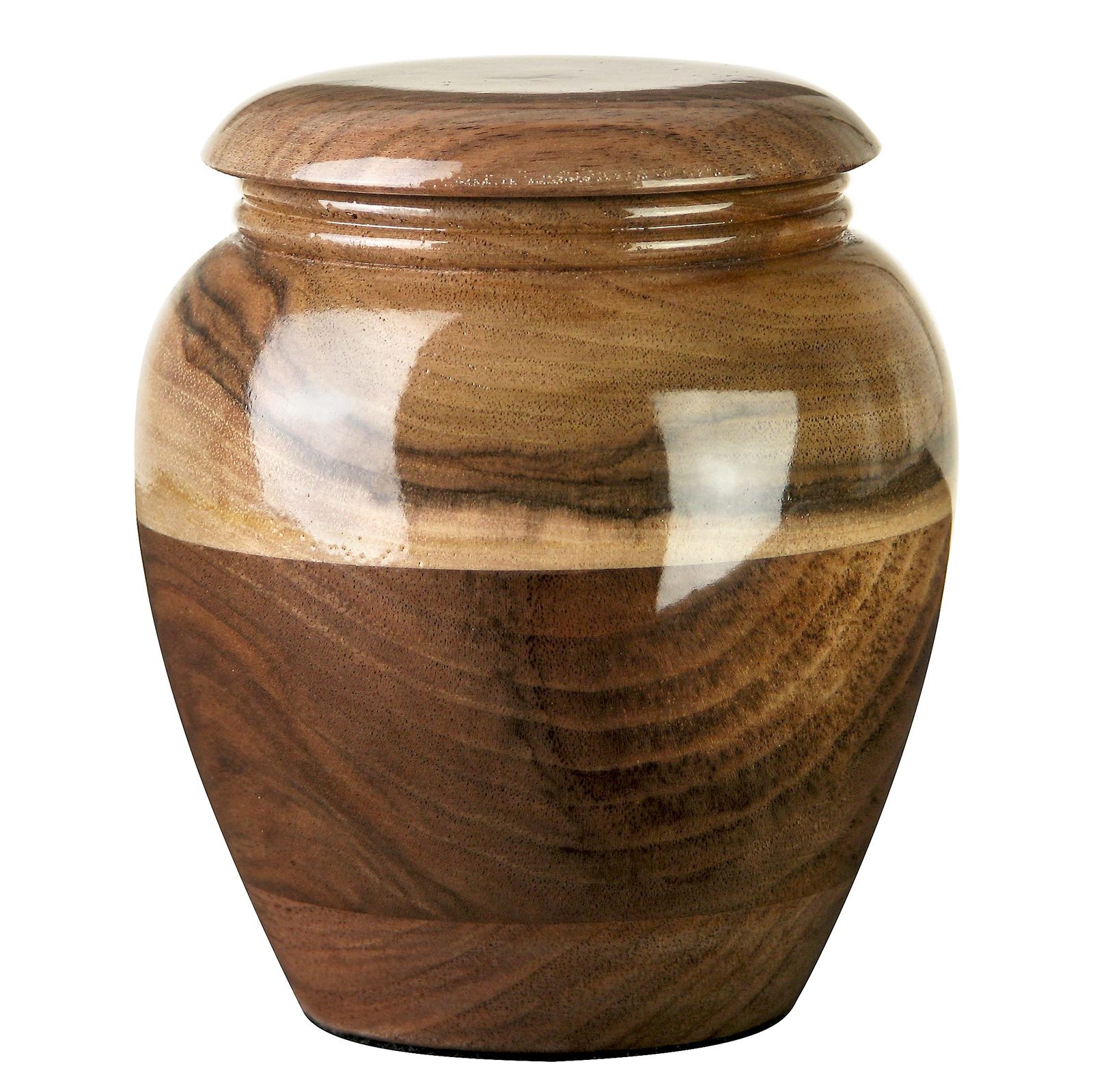 Primary image for Stunning and Very Special Italian Walnut Cremation Funeral urn for Ashes , Crema