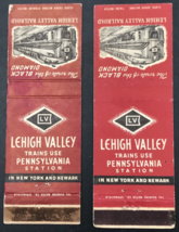 2 Diff VTG Lehigh Valley Railroad Pennsylvania Station Matchbook Covers LV - £7.49 GBP