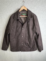 A Collezioni Italian Collection Men Large Faux Leather Jacket Brown READ - $23.16