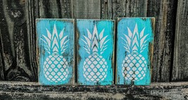 Pineapple Wall Hangings, Tropical Fruit Signs, Primitive Pineapple Lover Gift, B - £27.52 GBP