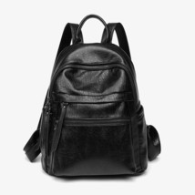 Fashion Leather Designer Bag Korean Feminine Female Backpack Women School Travel - £45.80 GBP