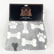 Juicy Couture Paws &amp; Bones Dog Super Soft Plush Throw Towel Blanket - $37.20