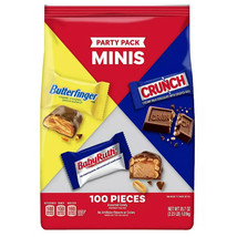 Bulk Butterfinger, Crunch Bar, and Baby Ruth Assorted Party Pack Mini - 100 Pcs - £28.34 GBP