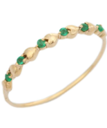 14K Yellow Gold Emerald Ring - £83.13 GBP