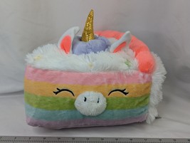 Squishable Cake Slice Unicorn Plush 10 Inch Rainbow Stuffed Animal Toy - $9.95