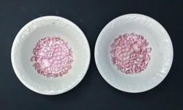 Vintage Homer Laughlin Harvest Red Transferware Fruit Dessert Bowls Set Of Two - £4.44 GBP