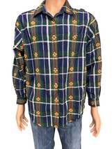 Vinatage Madison Avenue Western Aztec Button Up Plaid Shirt Multicolor S... - £14.95 GBP