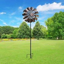 Wind Spinner Garden Outdoor Decor Metal Yard Art Spinners Decorations Pinwheels - £57.43 GBP