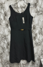 Ellen Tracy Silk Black - lining belted  Dress Size 2 - £61.24 GBP