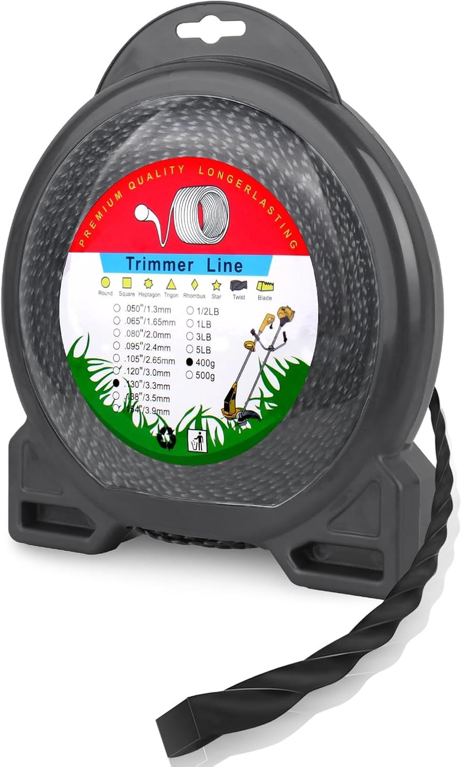 Ro6G Weed Eater String - 130 Weed Wacker String - 187 Ft Trimmer Line, B... - $35.99