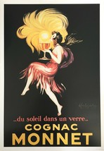 Cognac Monnet Sunset In A Glass Girl Kiss French Cappiello Vintage Poster Repro - £31.44 GBP