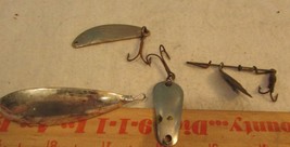 VINTAGE LOT OF 4  Fishing Lures SILVER MINNOWS JOHNSONS -CLAYTON - $14.40