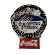 Colorado Rockies Coca-Cola 10 Year Anniversary Lapel Pin MLB Baseball Sp... - $5.95