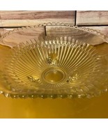 Vintage Beautiful MOLDED GLASS Three Legged Dish 6” [Item 134] - $22.44