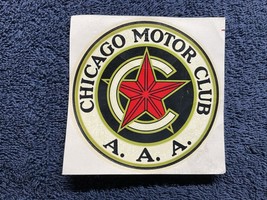 Vintage CHICAGO MOTOR CLUB Water-slide Car Window Decal Sticker A.A.A. N... - $368.09 MXN