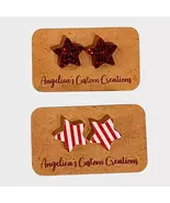 Patriotic Star Acrylic Stud Earrings #2 2-Pack  - $13.00