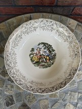 Vintage Triumph Chantilly Bowl Nasco Royal Colonial 22 Kt Gold USA Made 9&quot; - $33.25