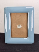 Vintage HAEGER Light Blue Glazed Ceramic Picture Frame 5 X 7 - $29.65