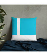 New Throw Pillow Shades of Blue Contrasting Back Hidden Zipper 3 Sizes - $14.95+