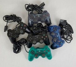 Lot of 5 OEM SONY PlayStation PS2 SCPH-10010 DualShock Controllers for Parts - $31.99