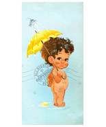 W M OTTO Big Eye children Dirty Boy in Rain  KITSCH nude cuties ART 1970... - £42.24 GBP