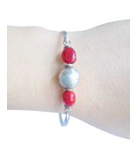 BRACELET in SILVER 800 and red CORAL from Napoli Made in Italy Original ... - £30.67 GBP